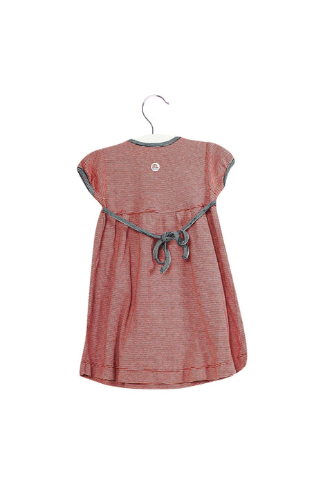 A Red Short Sleeve Dresses from Jacadi in size 6-12M for girl. (Front View)