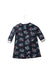 A Navy Sweater Dresses from Petit Bateau in size 6-12M for girl. (Back View)