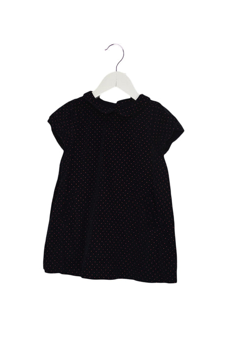 A Navy Short Sleeve Dresses from Jacadi in size 18-24M for girl. (Front View)
