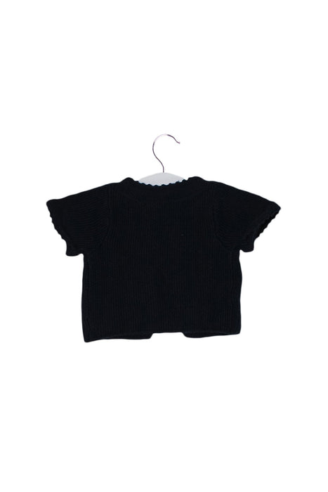 A Black Cardigans from Jacadi in size 3-6M for girl. (Front View)