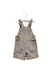 A Grey Overall Shorts from Petit Bateau in size 6-12M for boy. (Back View)