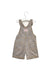 A Grey Overall Shorts from Petit Bateau in size 6-12M for boy. (Front View)