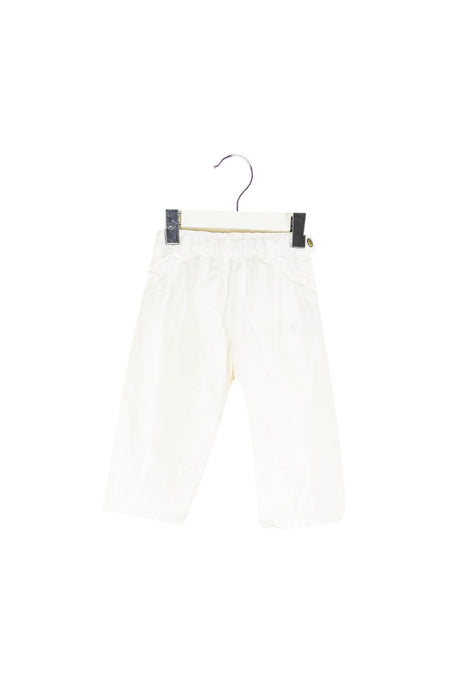 A White Casual Pants from Petit Bateau in size 6-12M for girl. (Back View)