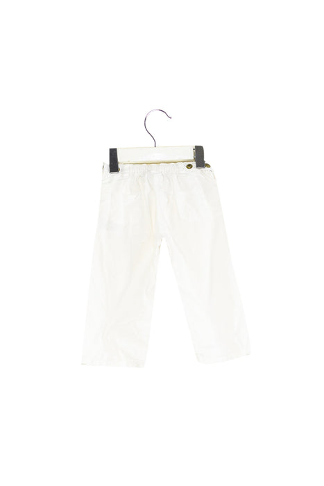 A White Casual Pants from Petit Bateau in size 6-12M for girl. (Front View)