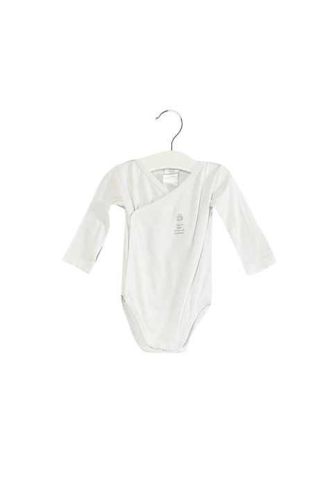A White Long Sleeve Bodysuits from Jacadi in size 3-6M for boy. (Back View)