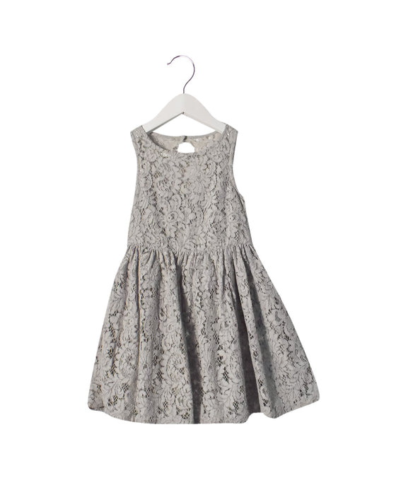 A Grey Sleeveless Dresses from Polo Ralph Lauren in size 4T for girl. (Back View)