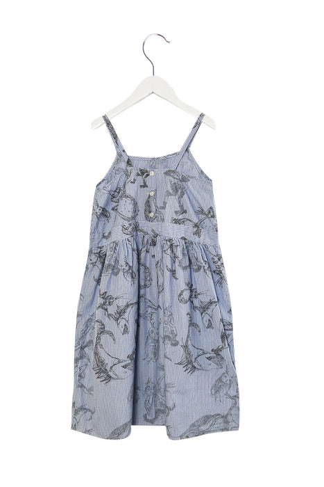A Blue Sleeveless Dresses from jnby by JNBY in size 8Y for girl. (Back View)
