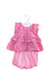 A Pink Shorts Sets from Seed in size 3-6M for girl. (Front View)