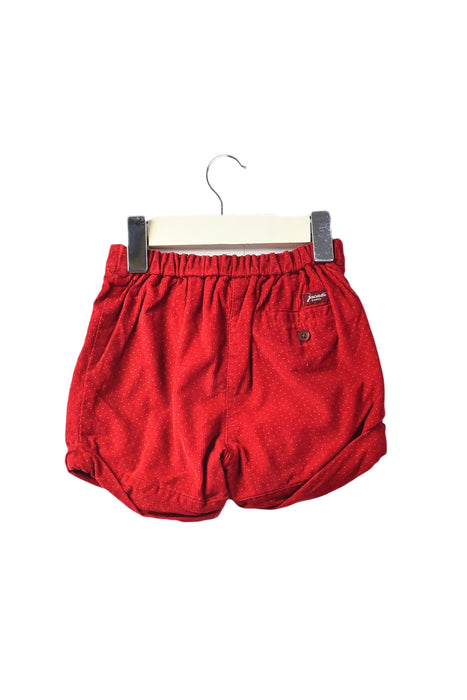 A Red Shorts from Jacadi in size 6-12M for girl. (Front View)