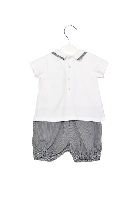 A Blue Short Sleeve Rompers from La Martina in size 3-6M for boy. (Back View)
