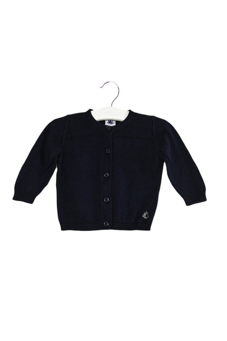 A Navy Cardigans from Petit Bateau in size 3-6M for girl. (Back View)