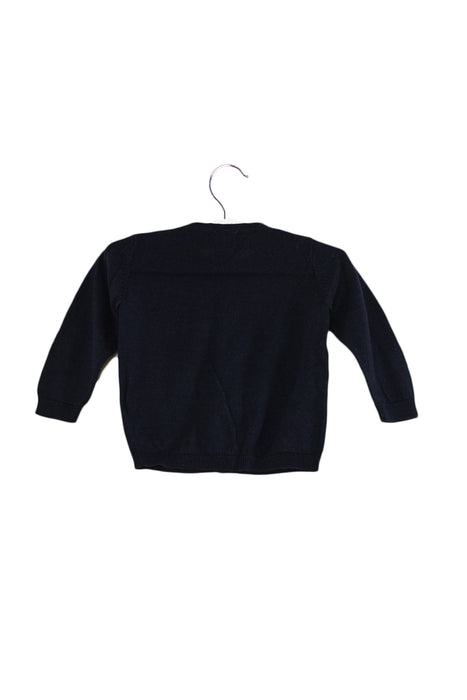 A Navy Cardigans from Petit Bateau in size 3-6M for girl. (Front View)