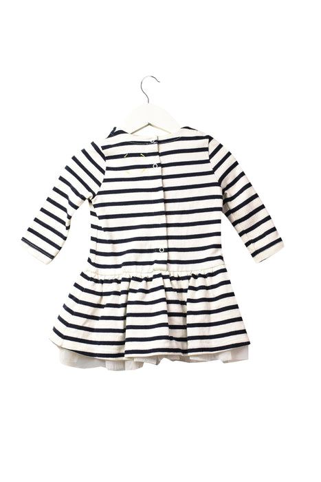 A Navy Sweater Dresses from Petit Bateau in size 6-12M for girl. (Back View)