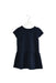 A Navy Short Sleeve Dresses from Jacadi in size 2T for girl. (Back View)