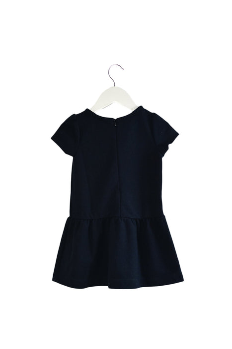 A Navy Short Sleeve Dresses from Jacadi in size 2T for girl. (Front View)