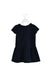 A Navy Short Sleeve Dresses from Jacadi in size 2T for girl. (Front View)
