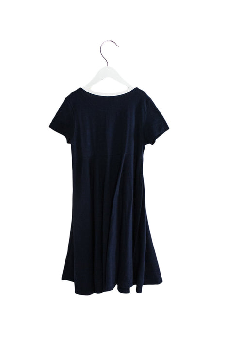 A Navy Short Sleeve Dresses from Petit Bateau in size 10Y for girl. (Front View)