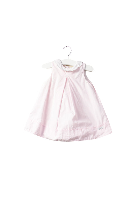 A Pink Sleeveless Dresses from Jacadi in size 3-6M for girl. (Back View)