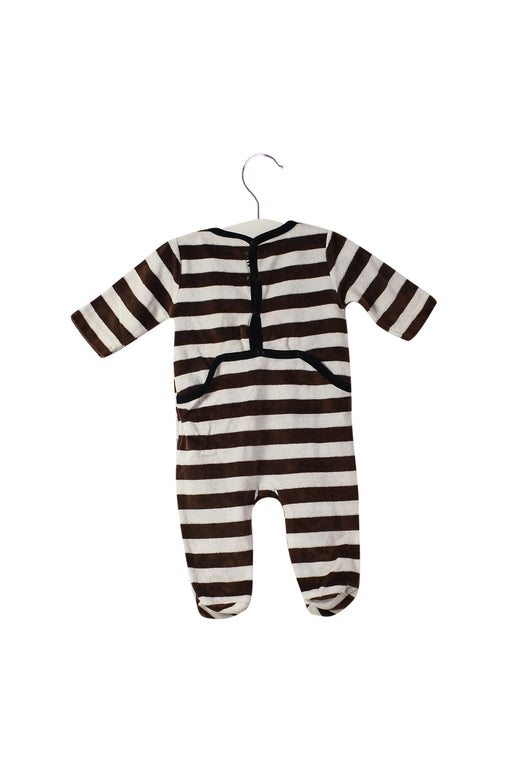 A Brown Long Sleeve Jumpsuits from Jacadi in size 0-3M for boy. (Front View)