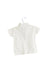 A White Short Sleeve Polos from Laranjinha in size 0-3M for boy. (Front View)