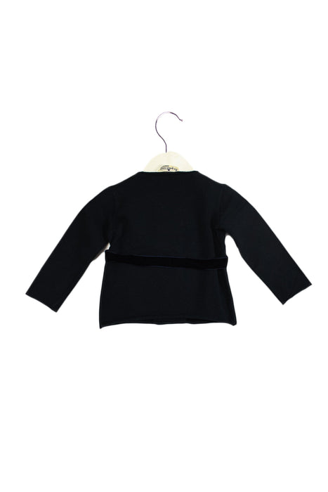A Navy Lightweight Jackets from Le Petit Coco in size 12-18M for girl. (Back View)