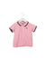 A Pink Short Sleeve Polos from Petit Bateau in size 6-12M for girl. (Front View)