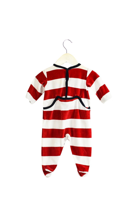 A Red Long Sleeve Jumpsuits from Petit Bateau in size 3-6M for neutral. (Back View)
