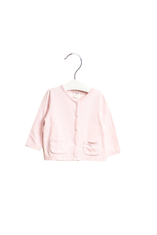 A Pink Cardigans from Seed in size 6-12M for girl. (Front View)