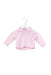 A Pink Cardigans from The Little White Company in size 3-6M for girl. (Front View)