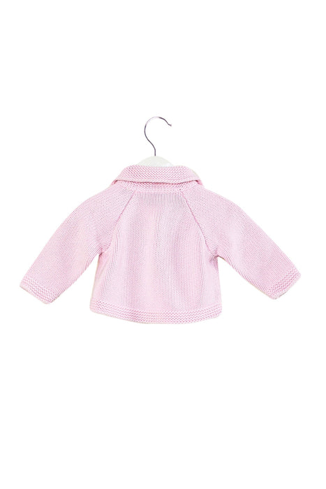 A Pink Cardigans from The Little White Company in size 3-6M for girl. (Back View)
