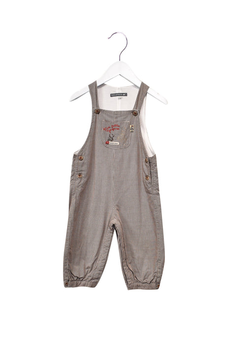 A Brown Long Overalls from Sergent Major in size 6-12M for boy. (Back View)