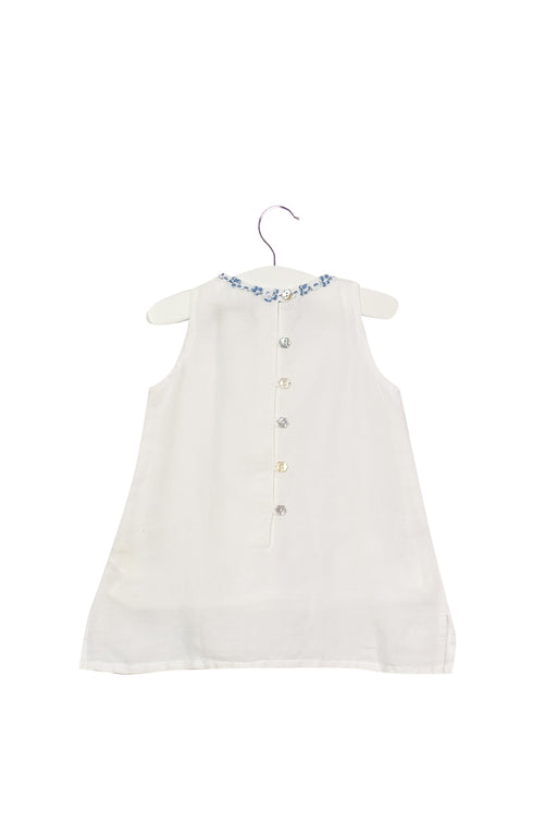 A White Sleeveless Dresses from Chateau de Sable in size 6-12M for girl. (Front View)