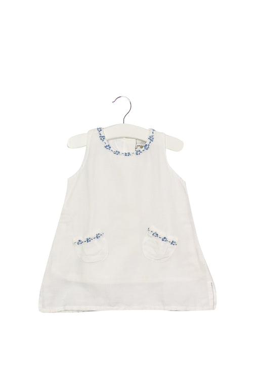 A White Sleeveless Dresses from Chateau de Sable in size 6-12M for girl. (Back View)