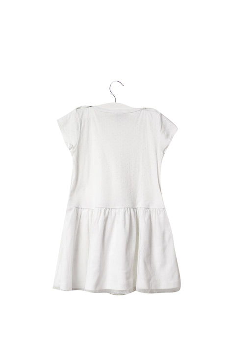 A White Short Sleeve Dresses from Petit Bateau in size 18-24M for girl. (Back View)