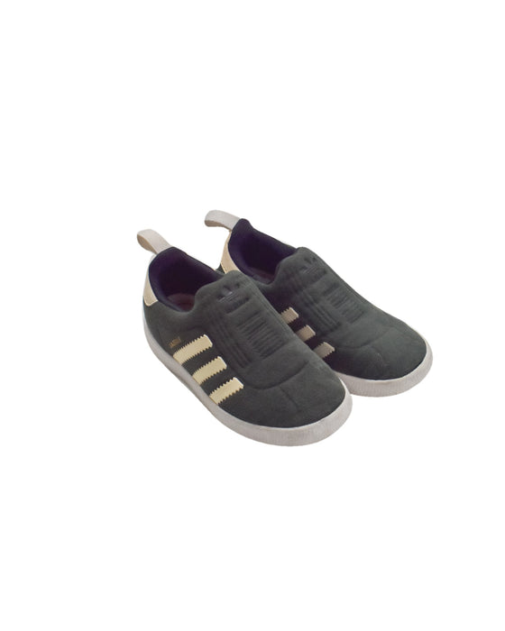 A Grey Sneakers from Adidas in size 3T for boy. (Back View)