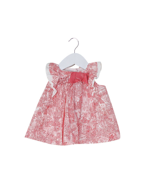 A Pink Sleeveless Dresses from Nanos in size 3-6M for girl. (Front View)