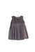 A Brown Sleeveless Dresses from Bonnie Baby in size 0-3M for girl. (Back View)