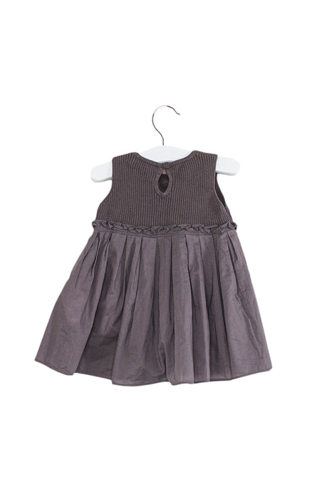 A Brown Sleeveless Dresses from Bonnie Baby in size 0-3M for girl. (Front View)
