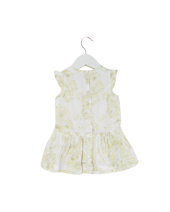 A Ivory Sleeveless Dresses from Petit Bateau in size 3-6M for girl. (Back View)