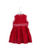 A Red Sleeveless Dresses from Château de Sable in size 12-18M for girl. (Back View)