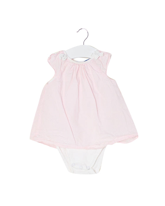 A Pink Sleeveless Dresses from Jacadi in size 3-6M for girl. (Back View)