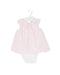 A Pink Sleeveless Dresses from Jacadi in size 3-6M for girl. (Back View)