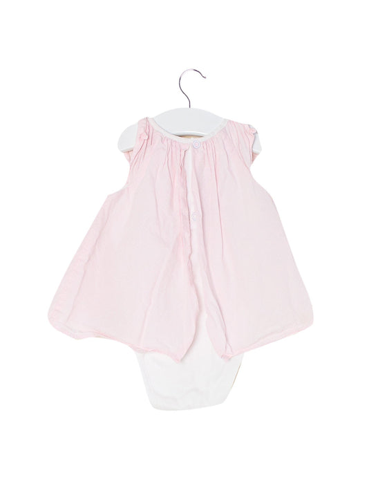 A Pink Sleeveless Dresses from Jacadi in size 3-6M for girl. (Front View)