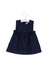 A Navy Sleeveless Dresses from Petit Bateau in size 3-6M for girl. (Back View)