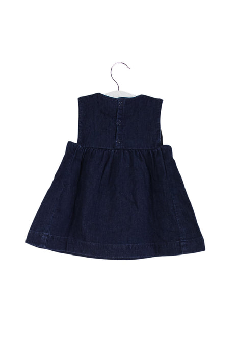 A Navy Sleeveless Dresses from Petit Bateau in size 3-6M for girl. (Front View)