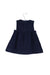 A Navy Sleeveless Dresses from Petit Bateau in size 3-6M for girl. (Front View)
