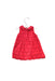 A Red Sleeveless Dresses from Monsoon in size 0-3M for girl. (Front View)