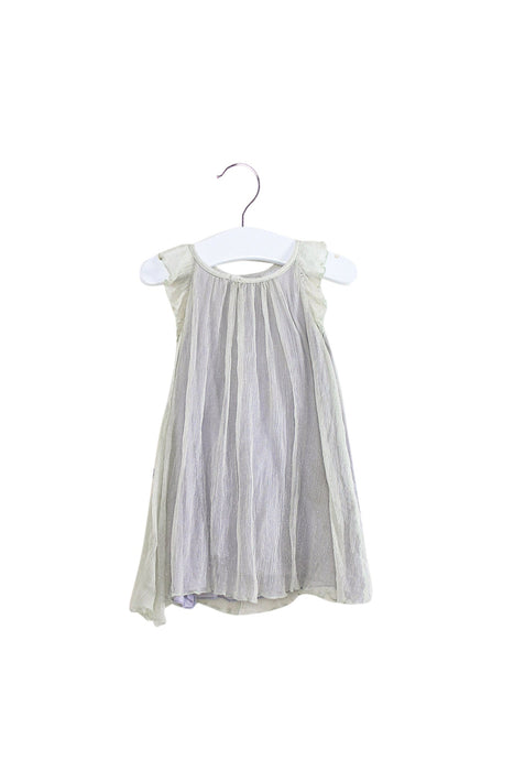 A Green Sleeveless Dresses from Seed in size 3-6M for girl. (Front View)