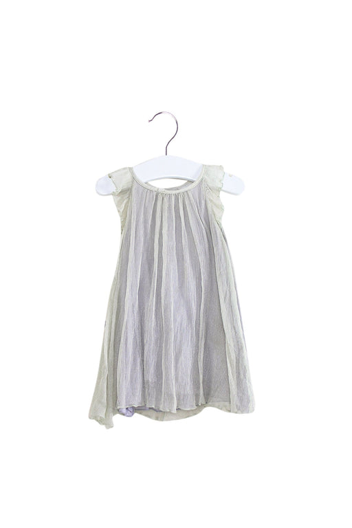 A Green Sleeveless Dresses from Seed in size 3-6M for girl. (Front View)