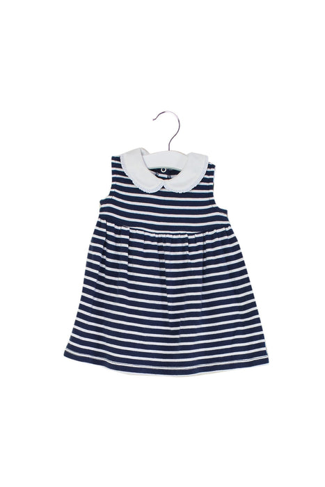 A Navy Sleeveless Dresses from Rachel Riley in size 3-6M for girl. (Back View)
